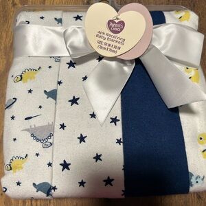 Parent's Choice 4pk Baby Receiving Blankets - Navy, White, Yellow